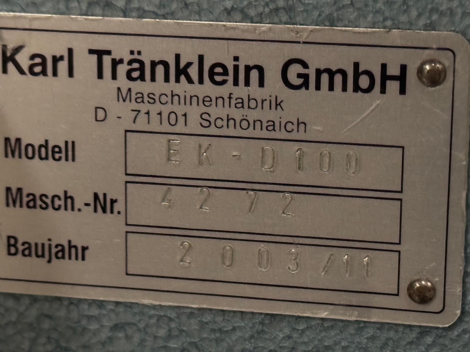 Karl Tranklein EK D-100, rondhoek machine - Afbeelding 6